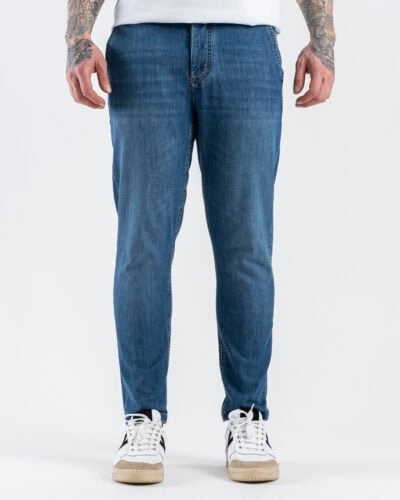 BERNA Chinos in jeans morbidi 261372 Blu Denim