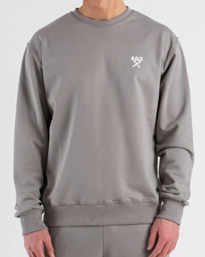 BERNA Felpa regular girocollo in cotone leggero 261053 Ferro