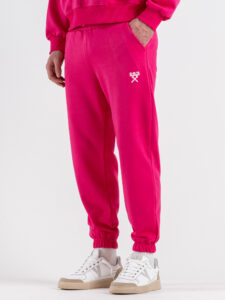 BERNA Pantalone tuta in cotone con polsini 261058 Fucsia (1)