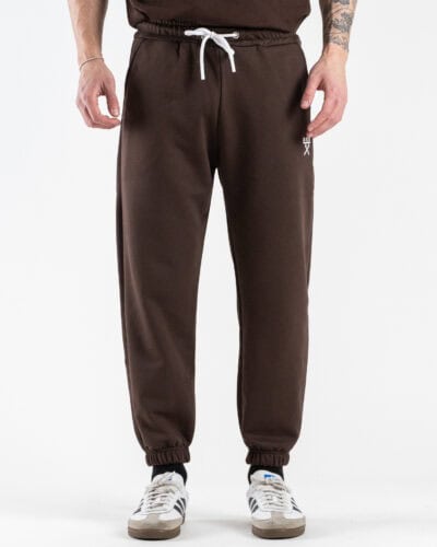 BERNA Pantalone tuta in cotone leggero con polsini 261058 Moro