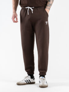 BERNA Pantalone tuta in cotone leggero con polsini 261058 Moro (2)