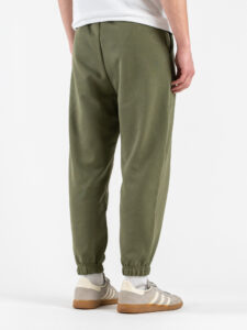 BERNA Pantalone tuta in cotone leggero con polsini 261058 Muschio (4)