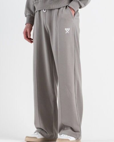 BERNA Pantalone tuta over in cotone leggero a palazzo 261056 Ferro