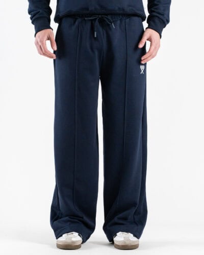 BERNA Pantalone tuta over in cotone leggero  a palazzo 261056 Blu