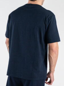 BERNA T-shirt basic over a mezza manica con logo sul cuore 261061 Blu (5)