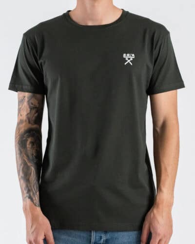 BERNA T-shirt regular in cotone con logo sul cuore 261062 Army