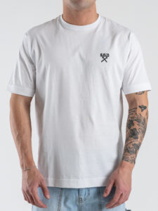 BERNA T-shirt regular in cotone con logo sul cuore 261062 Bianco (4)