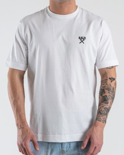 BERNA T-shirt regular in cotone con logo sul cuore 261062 Bianco