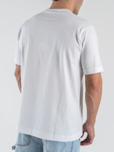 BERNA T-shirt regular in cotone con logo sul cuore 261062 Bianco (5)