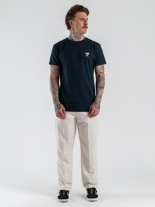 BERNA T-shirt regular in cotone con logo sul cuore 261062 Blu (1)