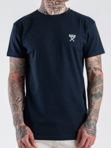 BERNA T-shirt regular in cotone con logo sul cuore 261062 Blu (2)