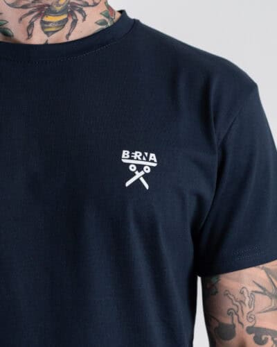 BERNA T-shirt regular in cotone con logo sul cuore 261062 Blu