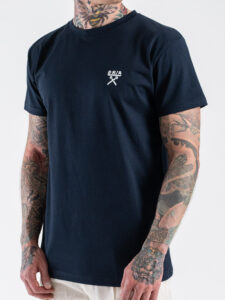 BERNA T-shirt regular in cotone con logo sul cuore 261062 Blu (4)