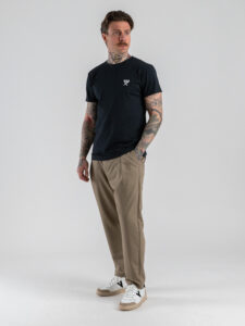 BERNA T-shirt regular in cotone con logo sul cuore 261062 Iron Grey (1)