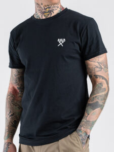 BERNA T-shirt regular in cotone con logo sul cuore 261062 Iron Grey (2)