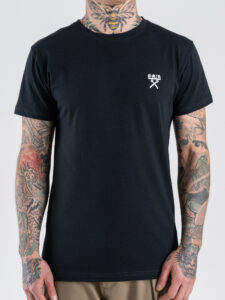 BERNA T-shirt regular in cotone con logo sul cuore 261062 Iron Grey (3)