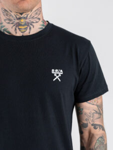 BERNA T-shirt regular in cotone con logo sul cuore 261062 Iron Grey (4)