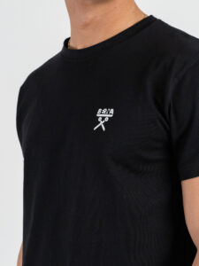 BERNA T-shirt regular in cotone con logo sul cuore 261062 Nero (3)