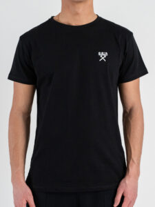 BERNA T-shirt regular in cotone con logo sul cuore 261062 Nero (4)