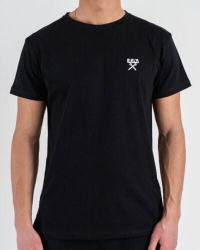 BERNA T-shirt regular in cotone con logo sul cuore 261062 Nero