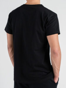 BERNA T-shirt regular in cotone con logo sul cuore 261062 Nero (5)