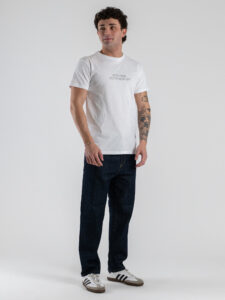 BERNA T-shirt regular in cotone con scritta frontale 261104 Bianco (1)