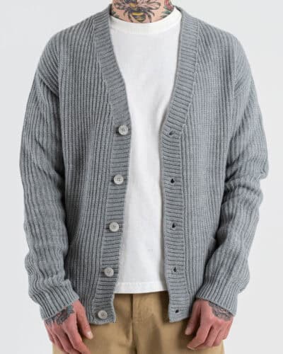 BL11 Cardigan regular misto lana con scollo a V 2424363 Grigio