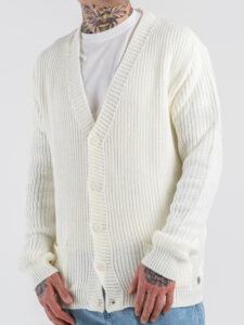 BL11 Cardigan regular misto lana con scollo a V 24243631280 Panna (5)