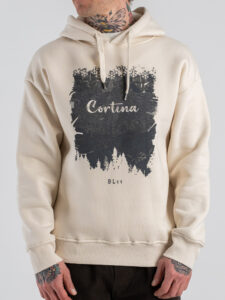 BL11 Felpa regular con cappuccio e stampa CORTINA358 Crema (3)