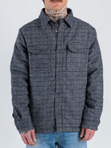 BL11 GiubbinoCamicia check regular con imbottitura interna 04BLFLA85530 Navy (1)