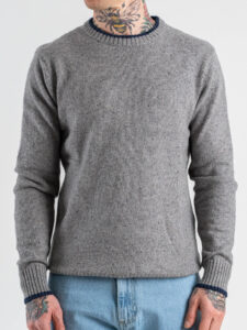 BL11 Maglione regular girocollo punto riso 27W20MG Medium Grey (4)