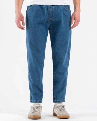 ESTASI Jeans regular cropped senza rotture con coulisse NEYMAR Blu Jeans