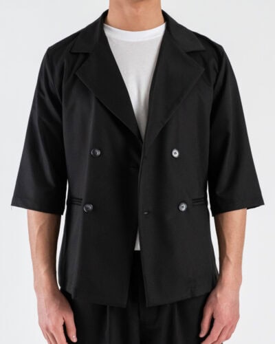 GIANNI LUPO Giacca da coordinato regular a doppiopetto con manica a 3/4 GL003LT Black