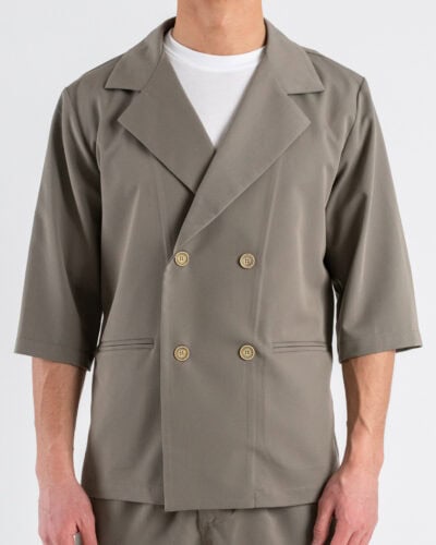 GIANNI LUPO Giacca da coordinato regular a doppiopetto con manica a 3/4 GL003LT Green