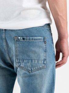 GIANNI LUPO Jeans carrot slavato con rotture e toppe GL6517Q Azzurro Chiaro (5)