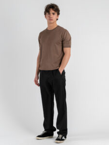 GIANNI LUPO Maglia girocollo regular in viscosa GL510S Tobacco (1)