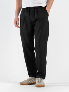GIANNI LUPO Pantalone cropped da coordinato leggero con elastico in vita GL004LT Black (2)
