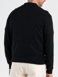 GIANNI LUPO Polo regular in tinta unita con zip GL35205 Black (6)