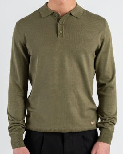 GIANNI LUPO Polo slim leggera in viscosa GL33762 Military