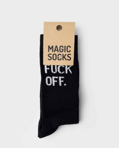 MAGIC SOCKS Calze in spugna unisex tg. unica stampa FK OFF Nere Home