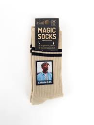 MAGIC SOCKS Calze in spugna unisex tg. unica stampa ricamata CHANGES Beige images Home