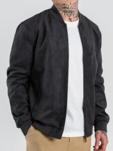 ONLY&SONS Bomber comodo in suede con elastico sul polso e fondo LUCAS 22027463 Phantom (2)