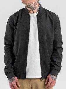 ONLY&SONS Bomber comodo in suede con elastico sul polso e fondo LUCAS 22027463 Phantom (4)
