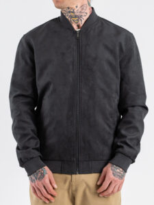 ONLY&SONS Bomber comodo in suede con elastico sul polso e fondo LUCAS 22027463 Phantom (6)