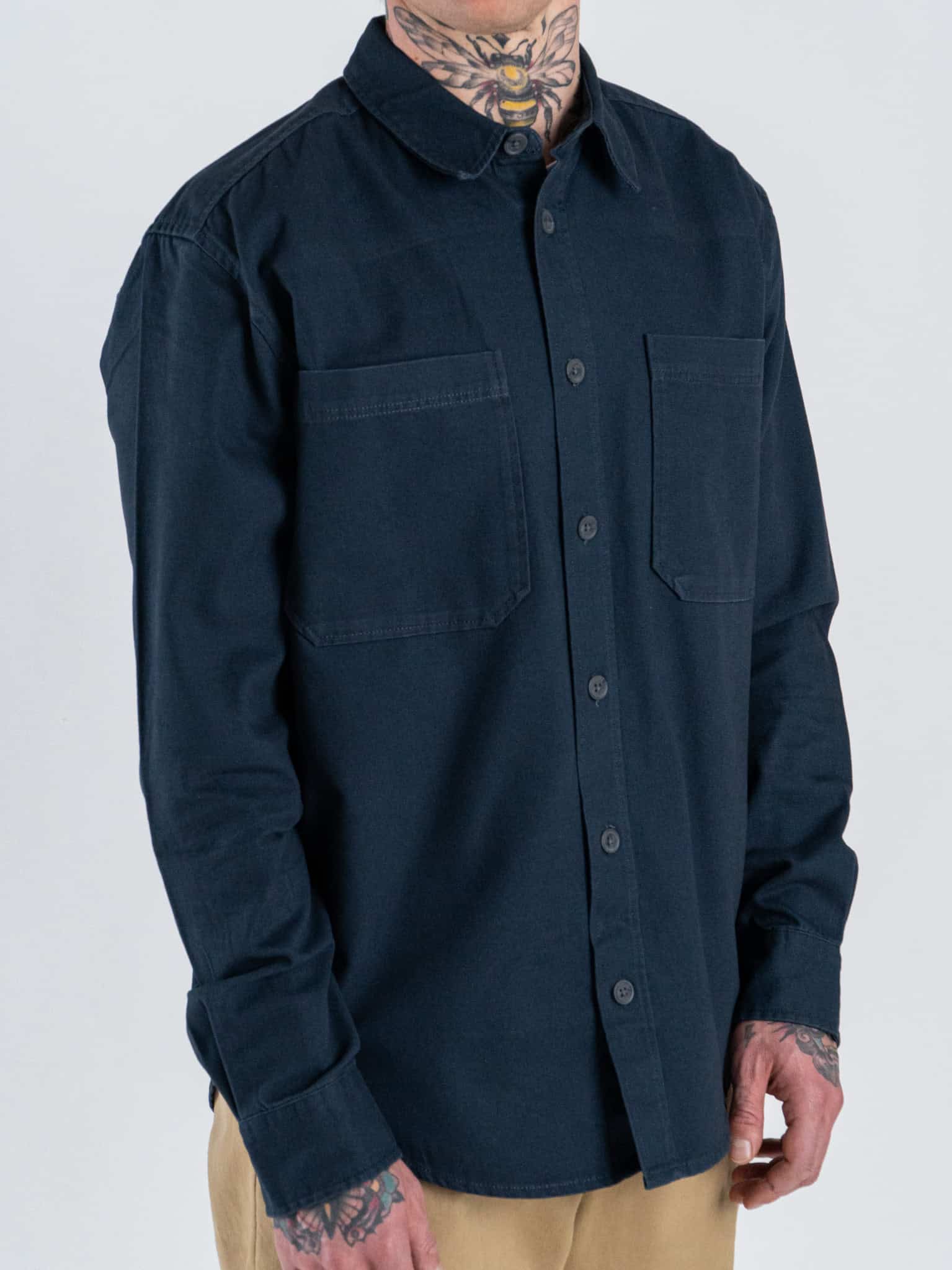 ONLY&SONS Camicia/Giacchetta over in cotone con tasche frontali ALP 22036879 Blue Nights