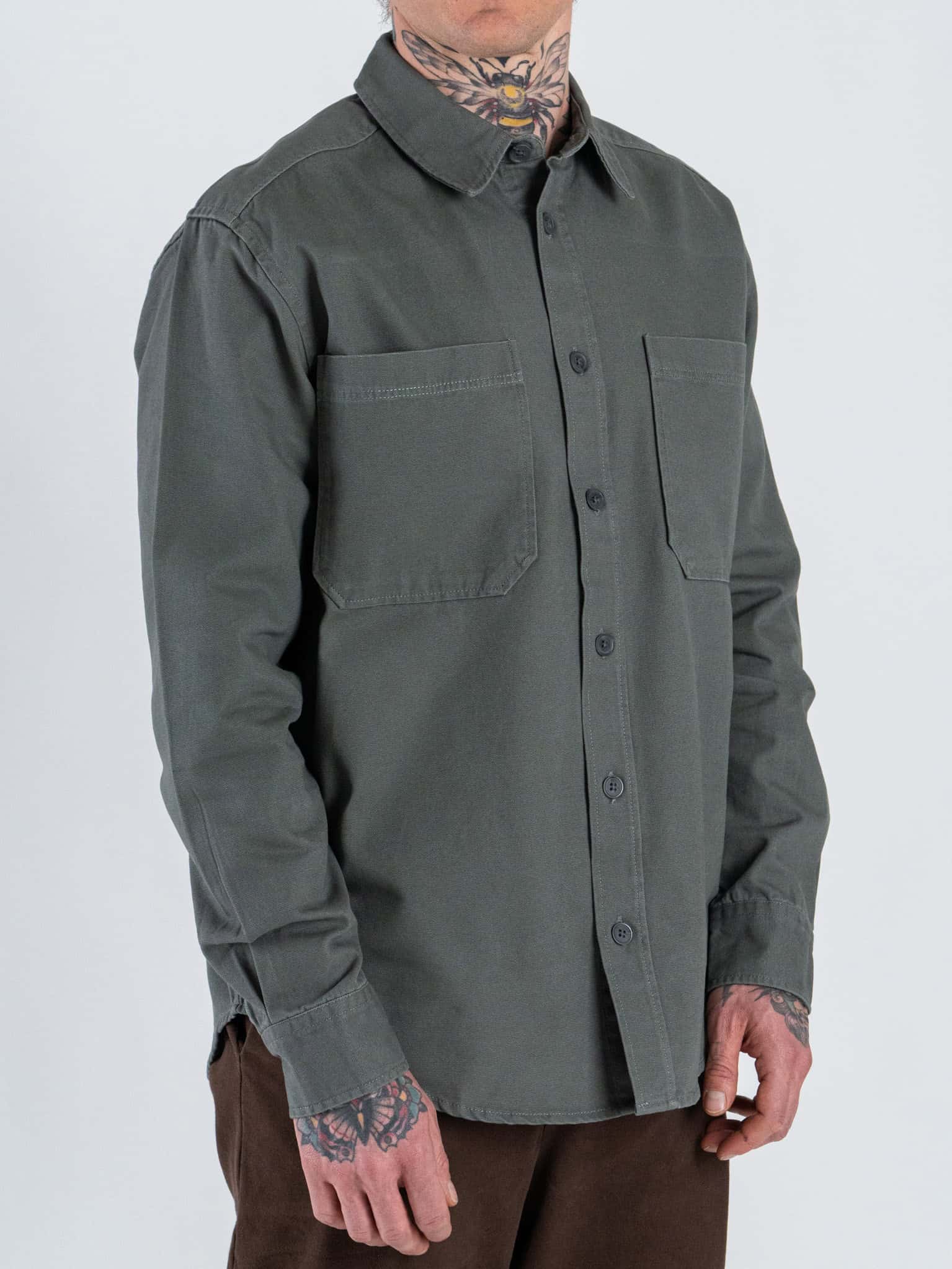 ONLY&SONS Camicia/Giacchetta over in cotone con tasche frontali ALP 22036879 Castor Gray