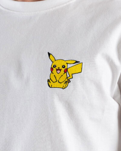 ONLY&SONS T-shirt over in cotone con ricamo Pikachu POKEMON 22037659 Bright White