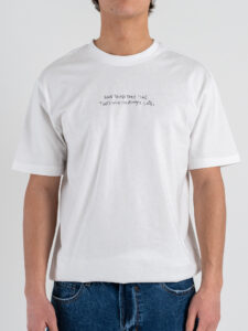ONLY&SONS T-shirt over in cotone con scritta ricamata AARON 22030568 Bright White (3)