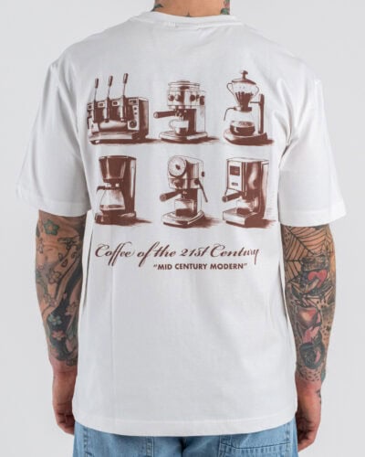 ONLY&SONS T-shirt over in cotone con stampa caffe fronte/retro FRED 22037734 Bright White