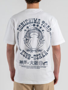 ONLY&SONS T-shirt over in cotone con stampa rana fronteretro FRED 22038836 Bright White (2)